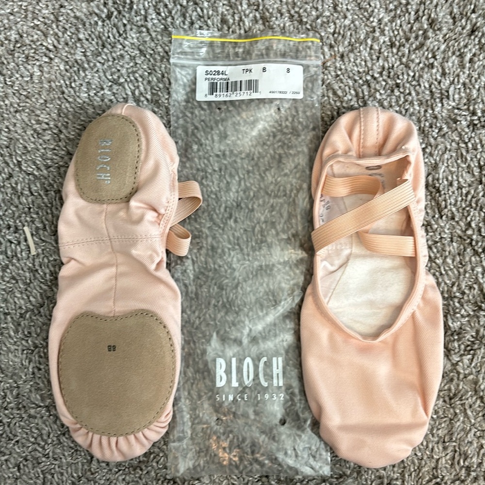 Bloch ballet slippers pink